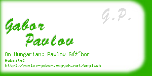 gabor pavlov business card